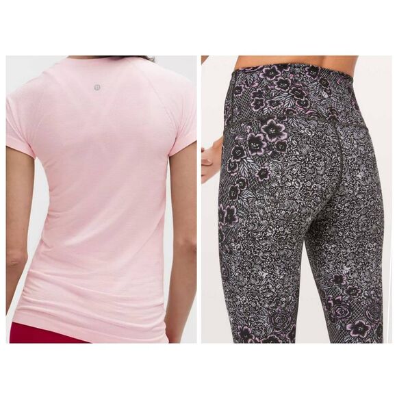 Lululemon Swiftly Tech Short Sleeve 2.0 Hip Length Pink Pearl Size 8 - Picture 4 of 9